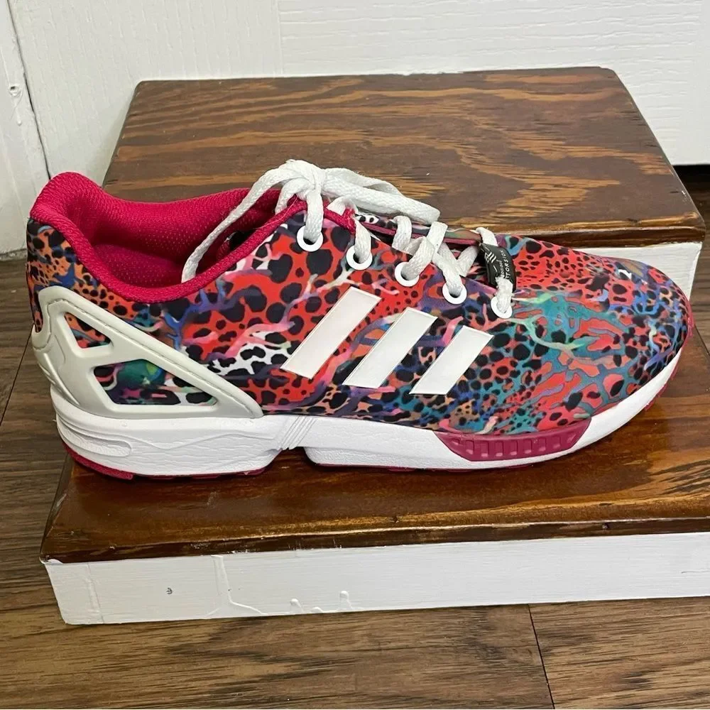 Adidas Men’s Torsion Zx Flux Pink Red White Black Multicolor Sneakers Shoes sz 6